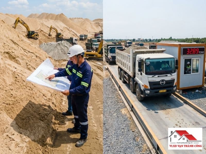 Biết 1 khối cát nặng bao nhiêu là cơ sở để tính toán tải trọng xe và kiểm soát hao hụt