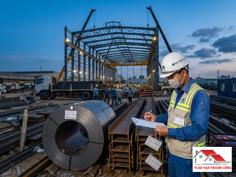 Vật liệu xây dựng công nghiệp phải kiểm định nghiêm ngặt theo tiêu chuẩn TCVN và có chứng nhận xuất xứ rõ ràng